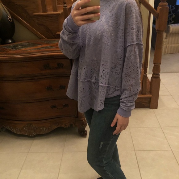 Free people lace oversized shirt - Picture 4 of 6